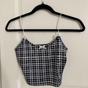 ✨FREE with any purchase✨Shein crop plaid tank XS